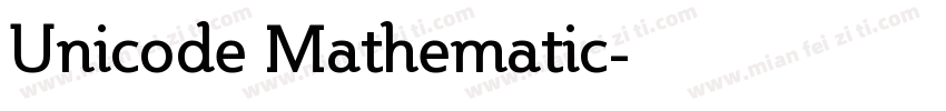 Unicode Mathematic字体转换